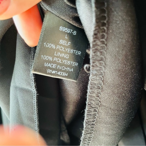 See You Monday preppy mini Black Women's Skirt M pleated chiffon lined academia - Picture 3 of 7